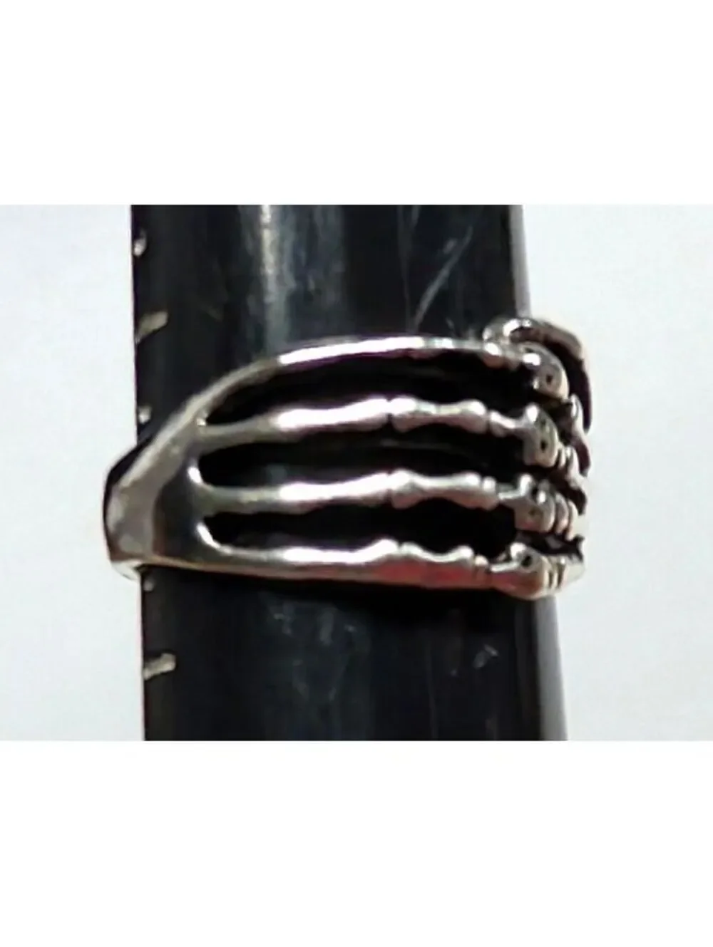 New Skeleton Hand Claw Ring Size 8 Silver Tone Gothic Style Jewelry Halloween